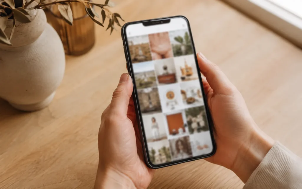feed organizado no celular, posicionamento de marca pessoal